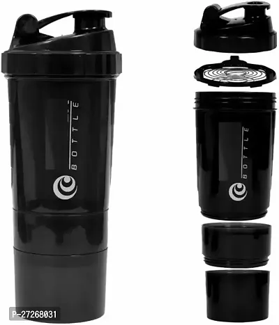 Sports Protein Gym Shaker Bottle With Baby Sipper Leak Proof Gym Protein Bottle - 250ml - Multicolor