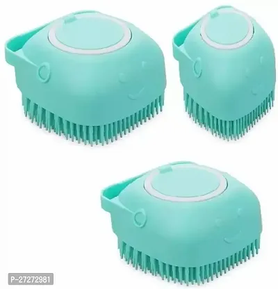 Stylish Bath Brush for Cleaning Body Silicone Scrubber Cleaner Dispenser-Pack Of 3