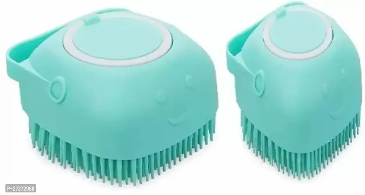 Stylish Bath Brush For Cleaning Body Silicone Scrubber Cleaner Soap Dispenser Pack Of 2