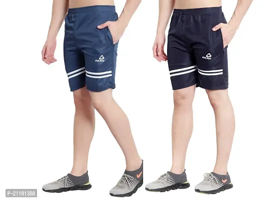 Comfortable Multicoloured Polyester Regular Shorts For Men-thumb0
