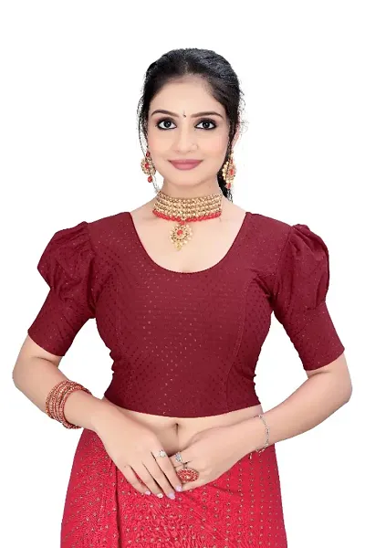 Shiva Business Hub Latest Net Readymade Blouses for Womens and Cotton Lycra Stretchable Womens Blouse