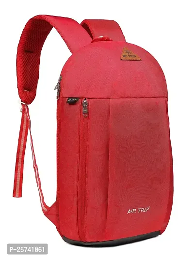 AIR TRIP Small Bag for Daily Use - 1 Compartment Mini Backpack 15l for Hiking Camping Rucksack (Red)-thumb5