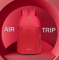 AIR TRIP Small Bag for Daily Use - 1 Compartment Mini Backpack 15l for Hiking Camping Rucksack (Red)-thumb2