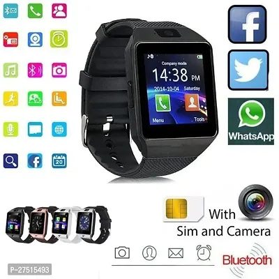 DZ09 Bluetooth Smart Watch with Touchscreen Multifunctional TF Sim Card for Mens /Boys/ Kids/ Girls - Black-thumb0