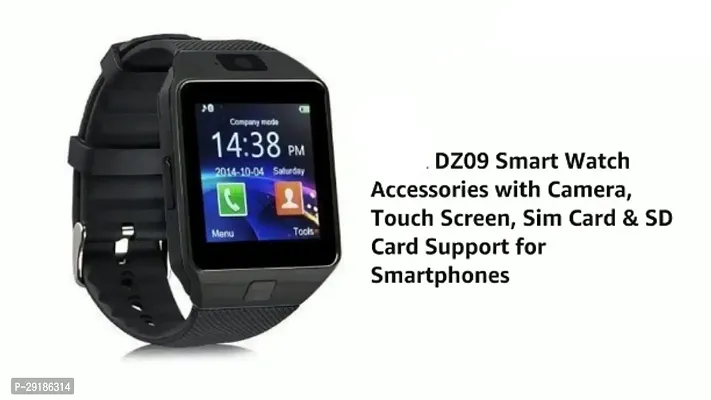 DZ09 Bluetooth Smart Watch with Touchscreen Multifunctional TF Sim Card for Mens /Boys/ Kids/ Girls - Black-thumb0