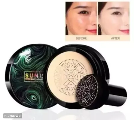 Sunisa 3 in 1 CC and BB Water Proof Foundation Concealer Cream with Air Cushion Mushroom-thumb0
