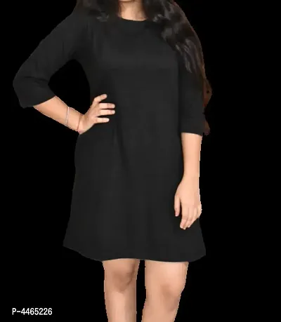 Black T-Shirt Dress-thumb0