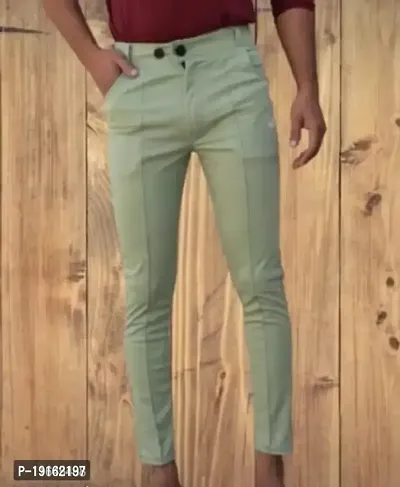Mens  regular fit track pants pack of 1 ( green)-thumb0