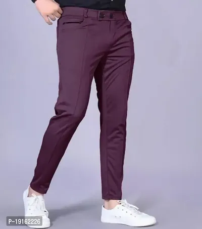 Mens  regular fit track pants pack of 1 ( dark pink)