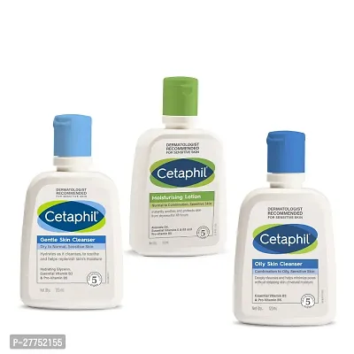 Cetaphil Daily Advance Ultra Hydrating Lotion Moisturizer and Cetaphil Oily Skin Cleanser and Cetaphil Gentle Skin Cleanser 250ml  (250 ml)  combo pack of  3