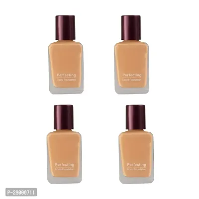 Perfecting Liquid Foundation, Dewy Finish, Lightweight, Waterproof, With Vitamin E For Nourishing Skin  Oil Control, pack of 4