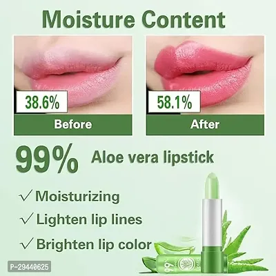 Rsentera Aloe Vera Natural Changing Color Long-Lasting Nourish Protect Lips Care Lip Balm - 10 Gm-thumb3