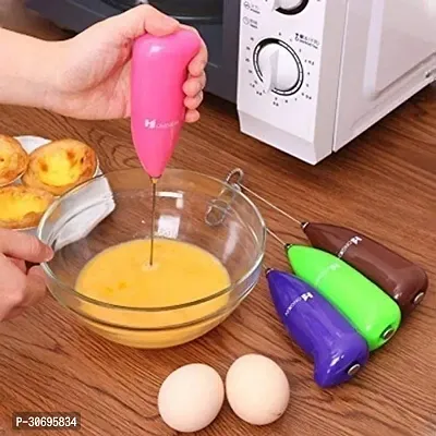 Egg Beater Mini Hand Mixer Coffee Milk Drink Electric Whisk Mixer Frother Foamer ( pack of 1)-thumb5