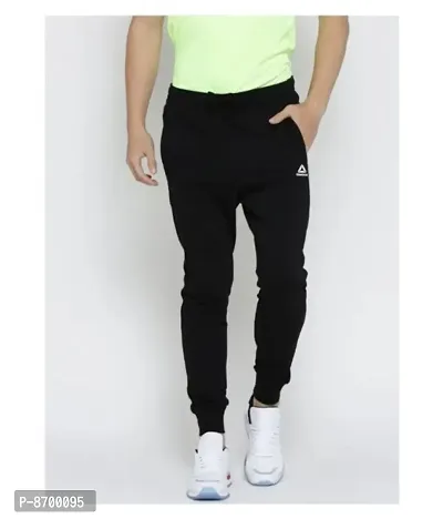 Classic Polyester Blend Solid Joggers for Men