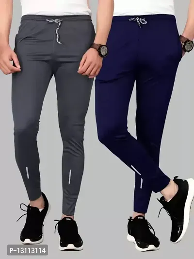 Classic Polyester Track pants Combo pack of 2-thumb0