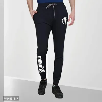 Black Color Polyester Lycra Track Pant For Gym Pack of 1