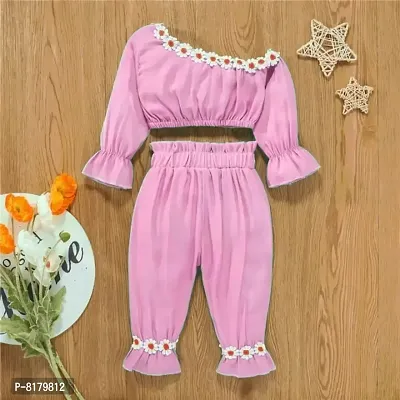 Stylish Fancy Cotton Top And Bottom Dress For Kids-thumb2
