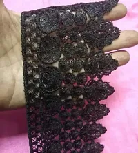 DIARA Black Cotton lace with Beautiful Design. (Pack of 5meter , Width=20mm) Multipurpose lace-thumb3