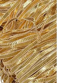 DIARA - Golden Gota Wrinkle Gotta Trim Used in Saree, Suit, Lhengha, Art Craft Material, Tailormaterial, Designing Material, Dress Material, Faishon Designing Material and etc-thumb1