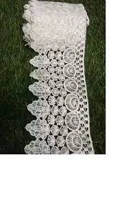 DIVARA Floral Crochet Lace for Frocks, Dresses, Curtains, Decoration (5Meter) for Headware, Costumes, Handcraft Accessory, Pillow, Curtain,Dolls Outfits Lace Reel-thumb1