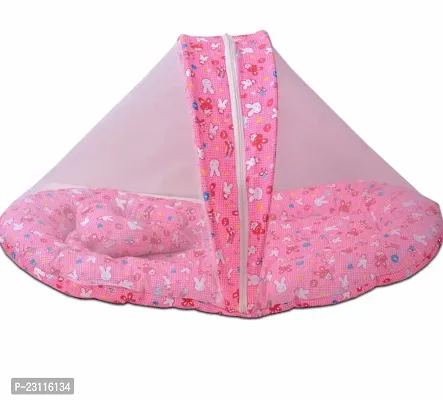 Pink Printed Cotton Baby Mosquito Nets- Pack Of 1