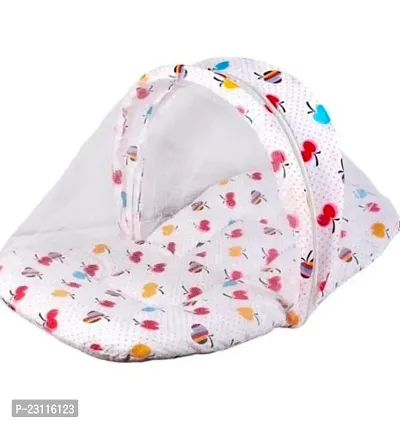 White Printed Cotton Baby Mosquito Nets- Pack Of 1