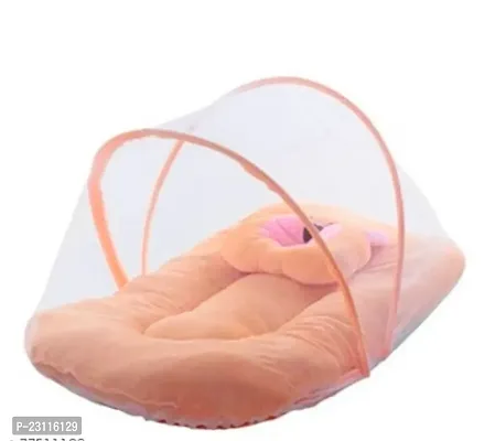 Peach Solid Cotton Baby Mosquito Nets- Pack Of 1-thumb0