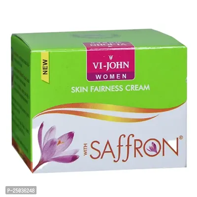 VI-JOHN Skin Organic Fairness Cream with Saffron For Remove Dark Spots, Skin Whitening | With Blend Of Cellule Blanc, Saffron, Vitamin E  Mulberry Extract (All Skin) - 50 Gm-thumb0