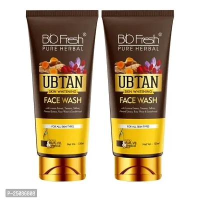 BIO FRESH UBTAN FACEWASH FOR BRIGHTNING  WHITENING SKIN WITH (EARPHONES) PACK OF 2( 120 ml-thumb0