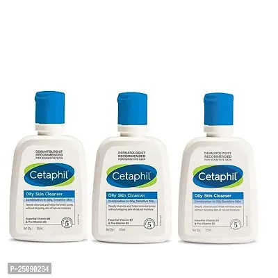 Cetaphil Oily Skin Cleanser , Daily Face Wash for Oily, Acne prone Skin , Gentle Foaming, 125ml pack of 3