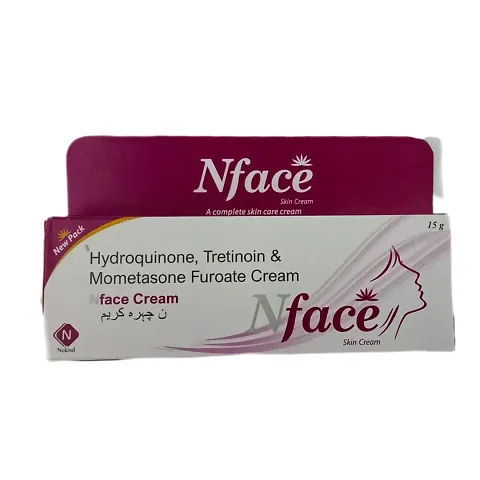 Nface skin cream 15g  A complate care cream Hydroquinone Tretinoin  Mometasone Furoate cream pack 1