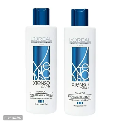 L'OREAL PROFESSIONNEL PARIS Xtenso Care Shampoo For Straightened Hair, 250 ML |Shampoo for Starightened Hair|Shampoo with Pro Keratin  Incell Technology PACK 2-thumb0