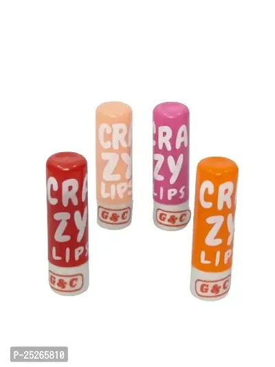 Crazy Lips Balm - Skin | Pink | Maroon | Orange colors - Set of 12 (4 different colors of each) PACK OF 1