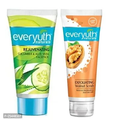 Everyuth Naturals face pack Everyuth Naturals Exfoliating Walnut Scrub COMBO-thumb0