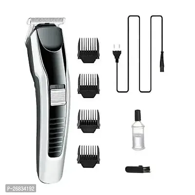 Rechargeable Hair Beard Trimmer for Men Trendy Styler HTC Trimmer Stainless Steel Sharp Blade Beard Shaver (Black)