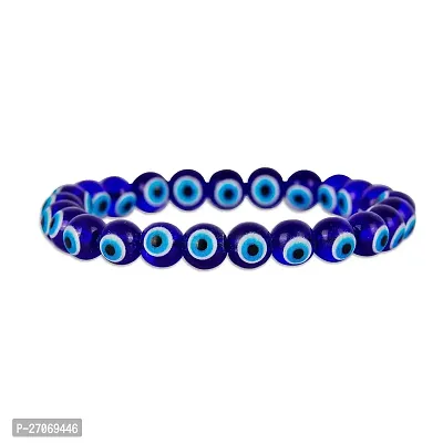Navjai Evil Eye Bracelets (1Pieces) Evil Eye Beads Adjustable for Women  Men Stylish Stretchable Adjustable Nazar Battu Blue Bracelets for Luck Bringing and Protection Jewelery-thumb0