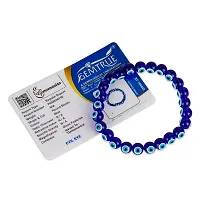 Navjai Evil Eye Bracelets (1Pieces) Evil Eye Beads Adjustable for Women  Men Stylish Stretchable Adjustable Nazar Battu Blue Bracelets for Luck Bringing and Protection Jewelery-thumb1