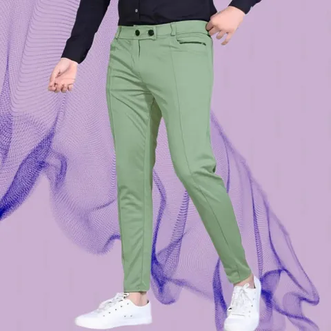 Classic Silk Solid Track Pants for Men