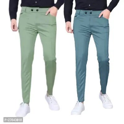 Men Lower pants Jogger Perfect Fit | Stylish | Good Quality | Soft Lycra Blend | Mens  Boys Lower Pajama Jogger | Gym | Running Color green airforce  pack of 2-thumb0