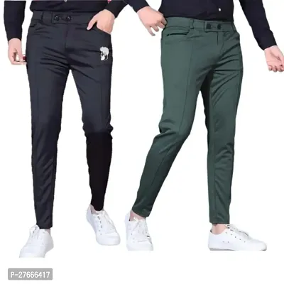 Classic Modal Solid Track Pants for Men, Pack of 2