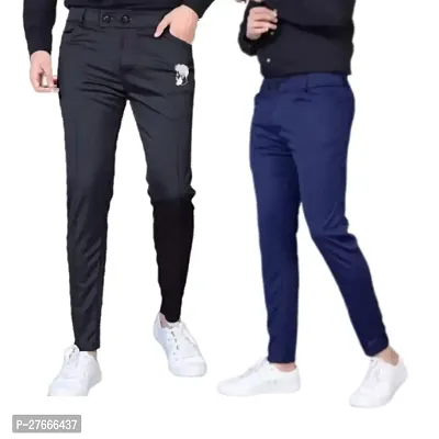 Classic Modal Solid Track Pants for Men, Pack of 2