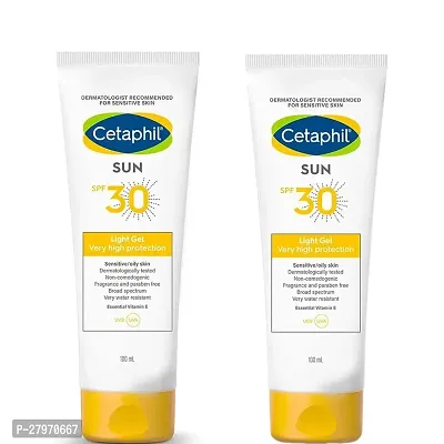 Cetaphil Sun SPF 30 Sunscreen, Very High Protection Light Gel, Water Resistant, 100 ml pack of 2