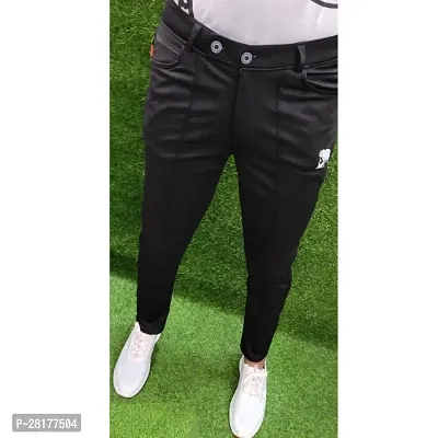 Classic Modal Solid Track Pants for Men-thumb0