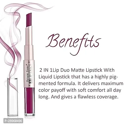 Seven Seas Lip Duo 2 In 1 Lipstick Matte Finish 2-in-1 Duo Liquid Lipstick with Matte Finish and Moisturizing Gloss (Castro) pack of 1-thumb3