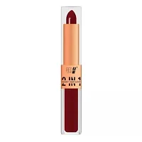 RED4 Matte Line 2in1 Lipstick Liquid Lipstick Full Coverage Smooth Finish Matte Color maroon-thumb1