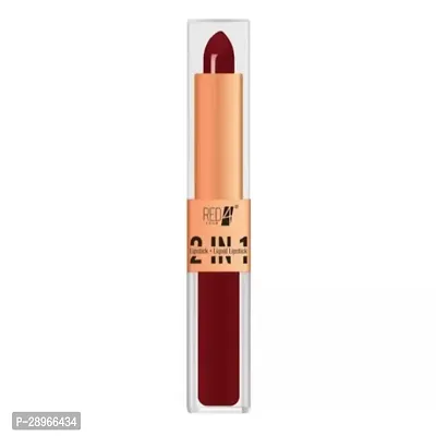 RED4 Matte Line 2in1 Lipstick Liquid Lipstick Full Coverage Smooth Finish Matte Color maroon-thumb2