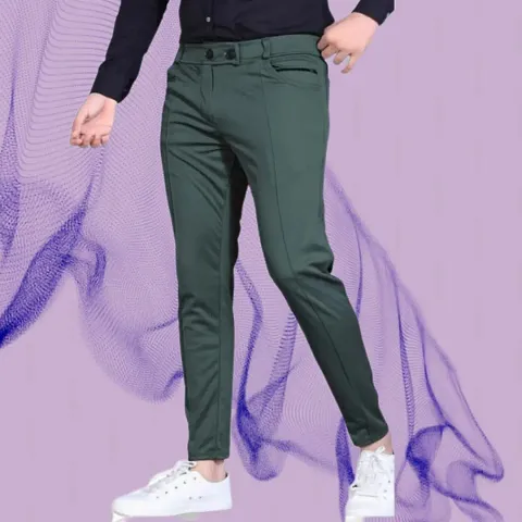 Classic Silk Solid Track Pants for Men