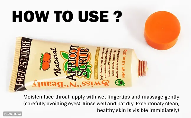 Apricot Scrub 60g | Deep Cleansing | Moisturising | Face Scrub for Men  Women ( pack of - 1)-thumb4