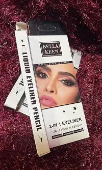 Fashion Glow Cosmetics Bella Keen 2 in 1 Eyeliner Pen Water Proof, Smudge Proof pack of 2-thumb1