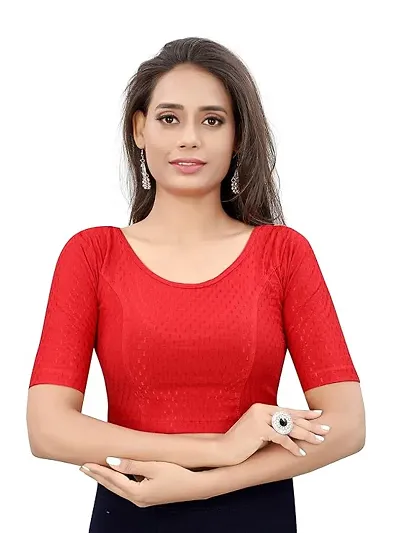 Trendy Jacquard Stretchable Blouse For Women